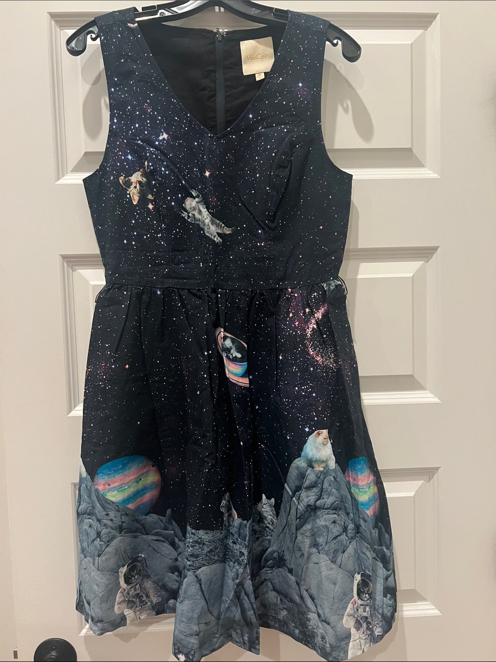 ModCloth cats in outerspace dress